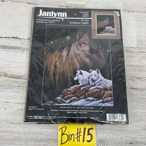 Janlynn Counted Cross Stitch NORTHERN LIGHTS Kit #13-244 11”x14” Vintage 1998